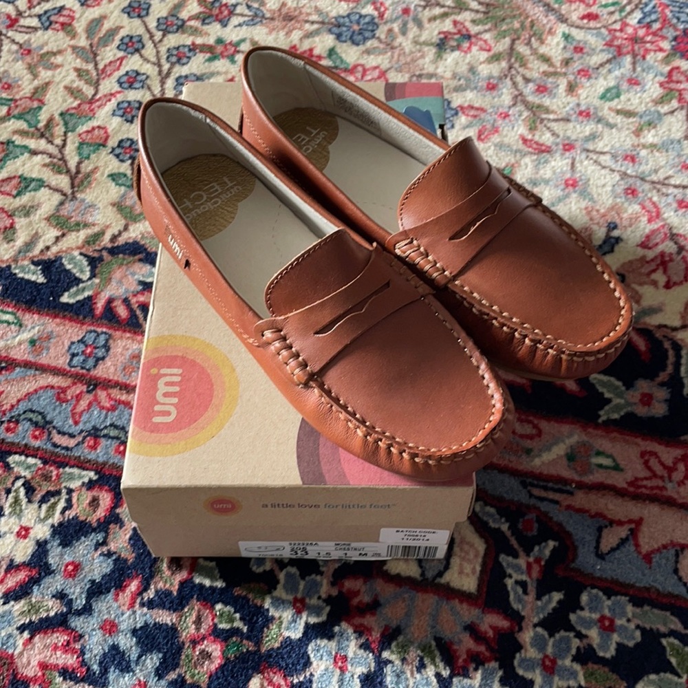 Size 1.5 UMI Morie Chestnut Leather Shoes
